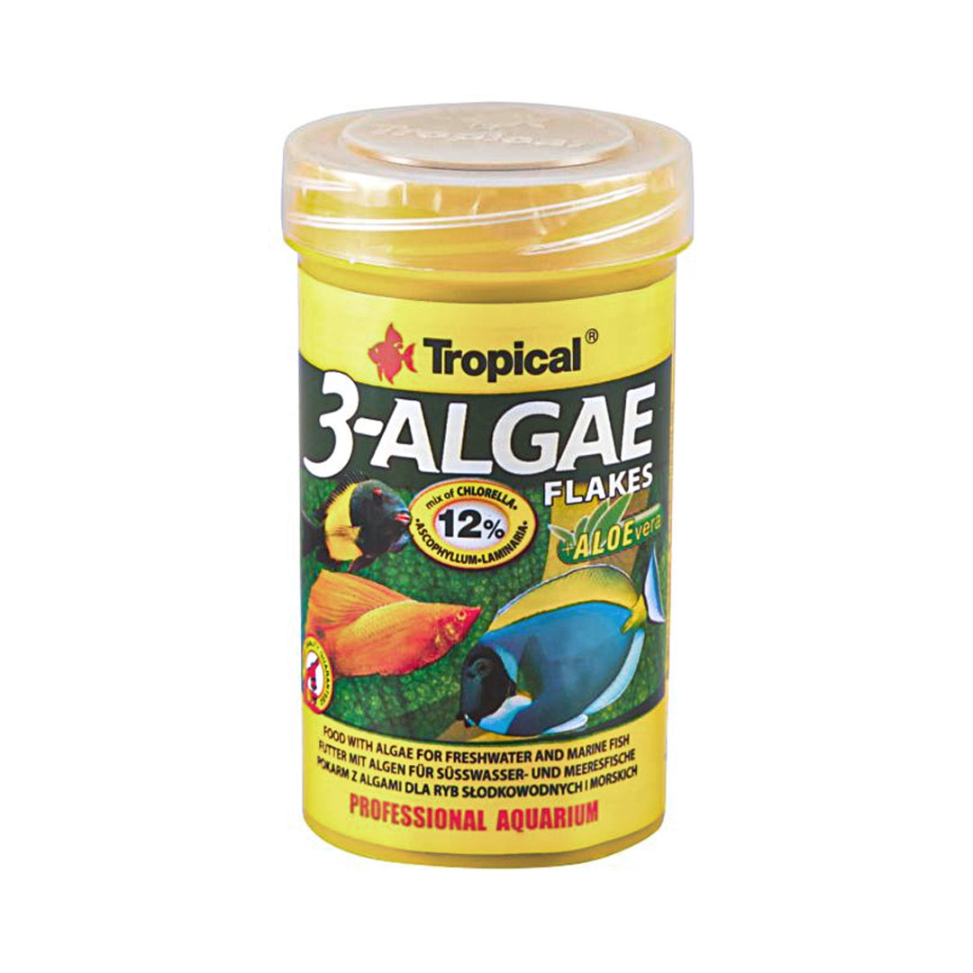 Ração Tropical 3 Algae Flakes para Peixes 50g