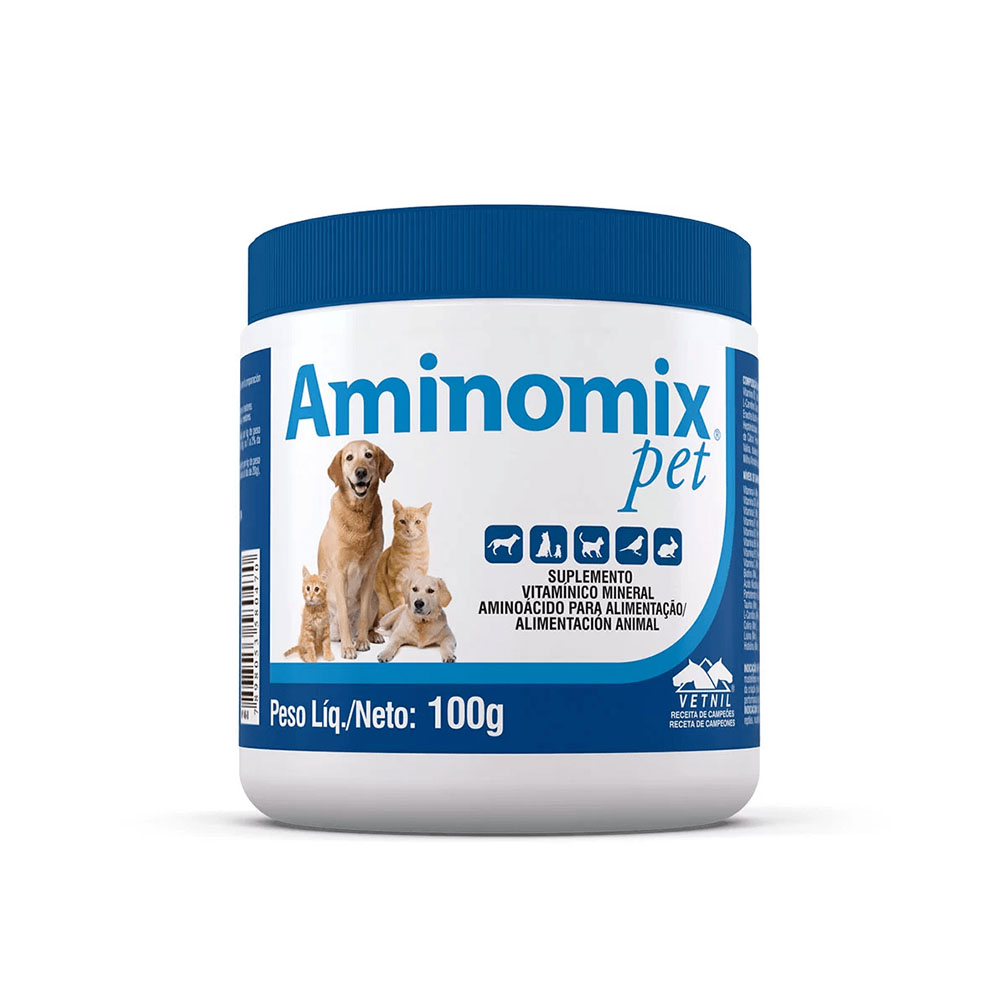 Aminomix Pet 100g para Cães e Gatos Vetnil