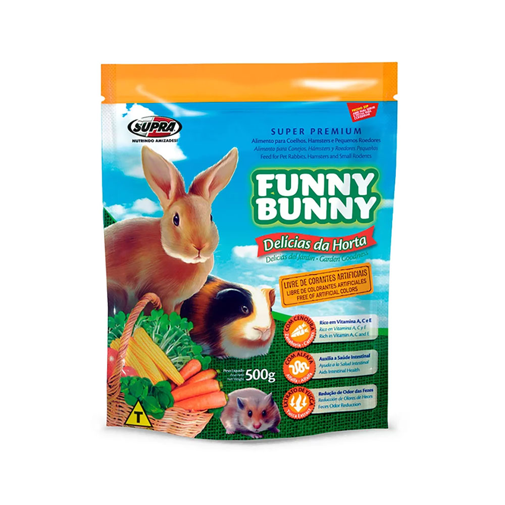 Ração Funny Bunny Delícias da Horta para Roedores 500g Supra