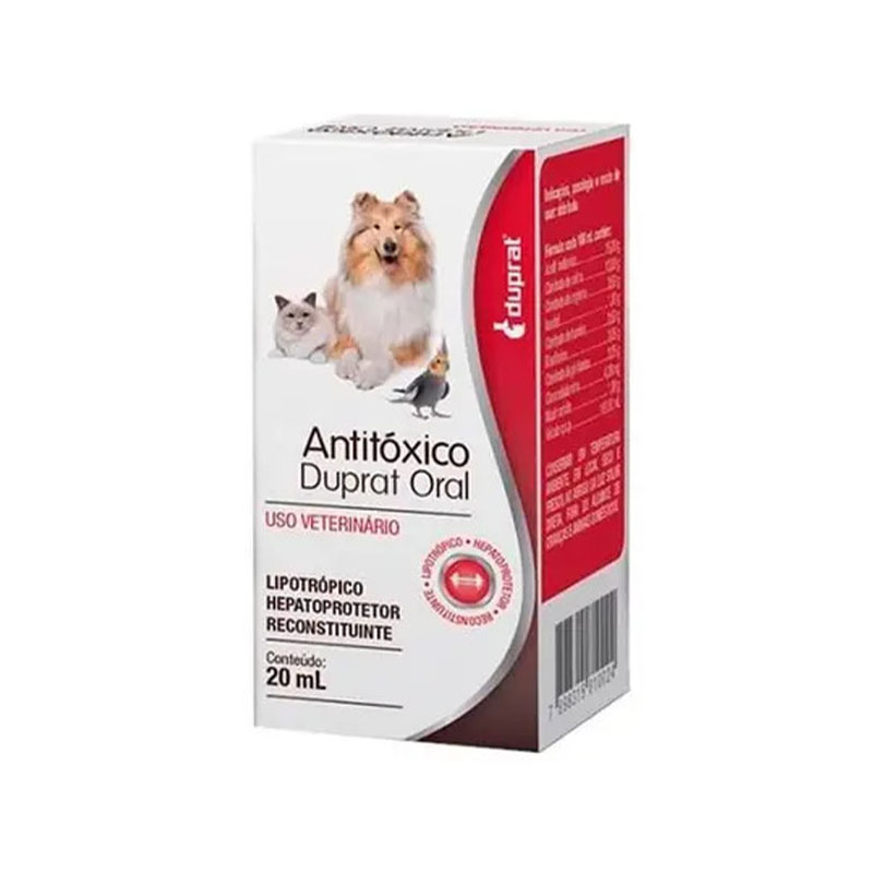Antitóxico Duprat Oral para Cães e Gatos 20ml