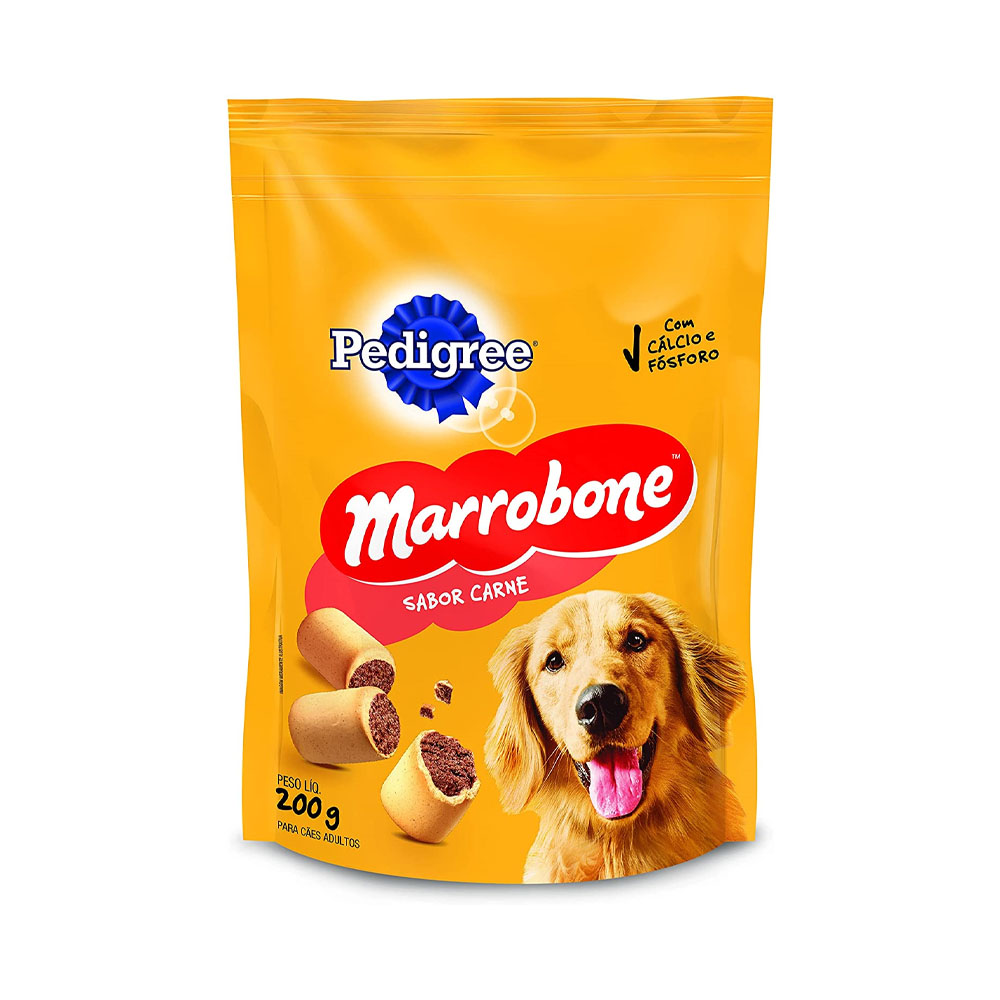 Biscoito Pedigree Marrobone para Cães Adultos Sabor Carne 200g