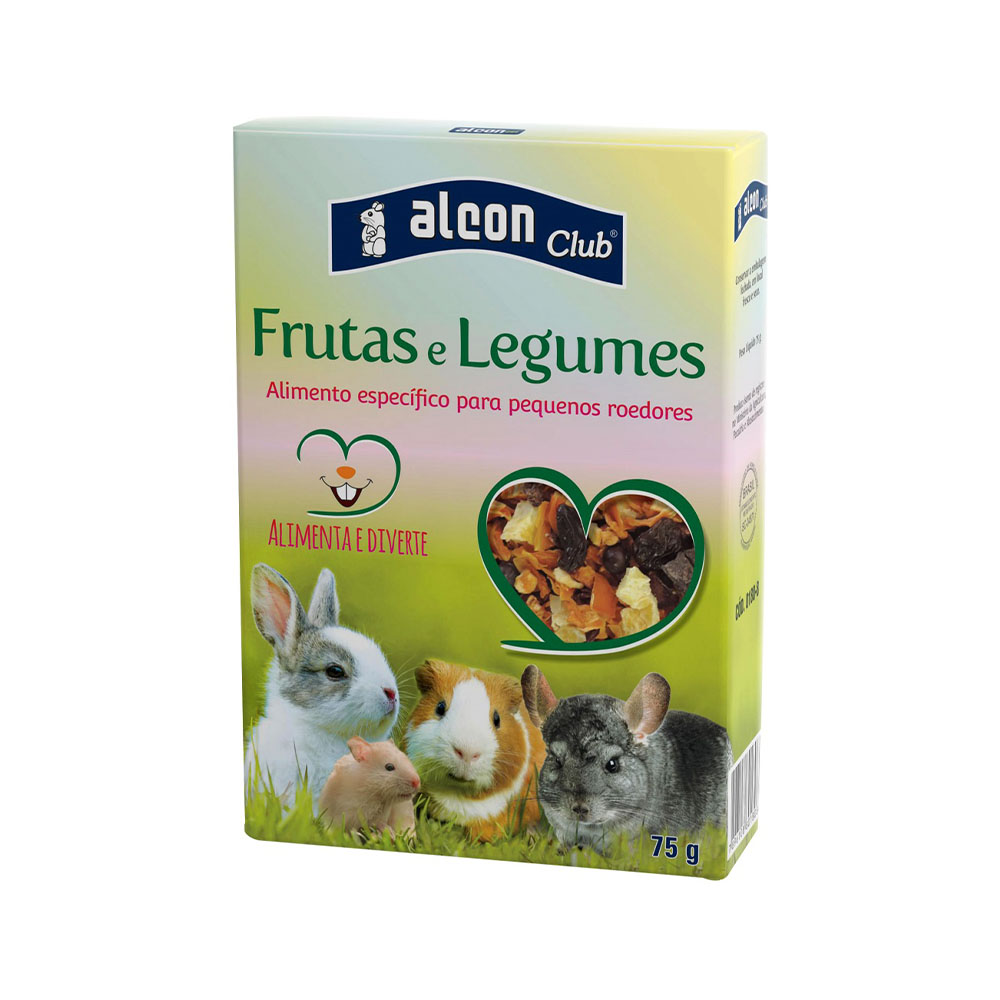 Ração Alcon Club Roedores Sabor Legumes e Frutas 75g