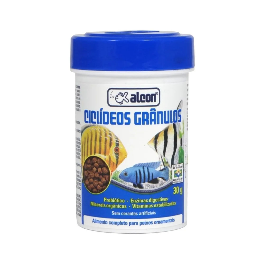 Ração Alcon Ciclídeos Grânulos para Peixes 30g