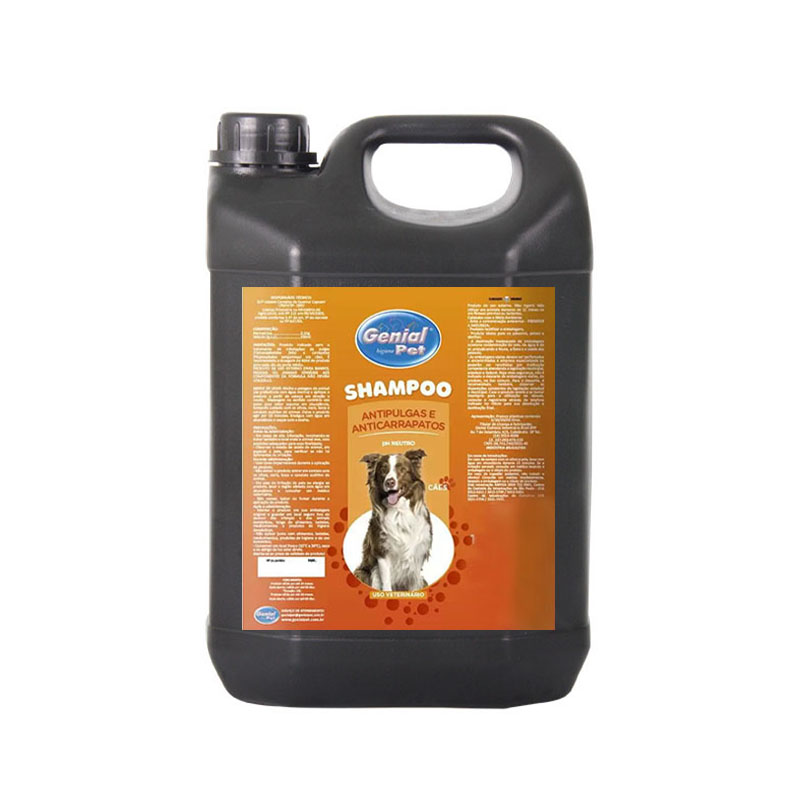Shampoo Genial Pet Antipulgas e Anticarrapatos para Cães 5L