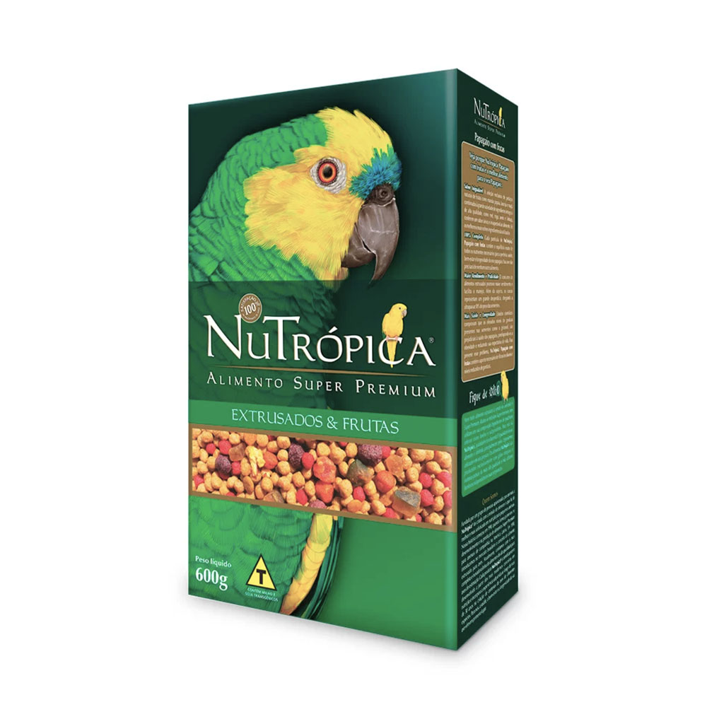 Ração Nutrópica para Papagaio com Frutas 600g