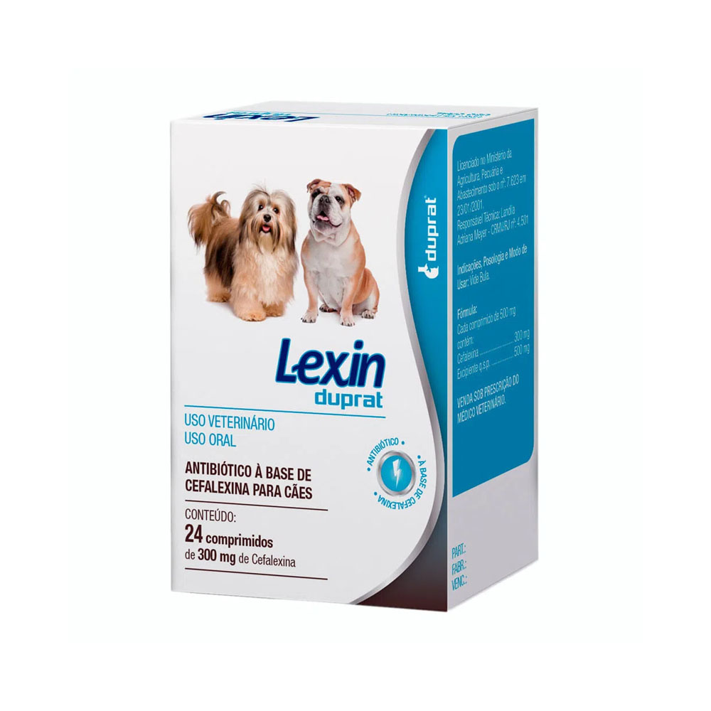 Lexin 300mg para Cães 24 Comprimidos Duprat