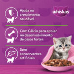 Ração Úmida Whiskas para Gatos Filhotes Sabor Carne ao Molho 85g