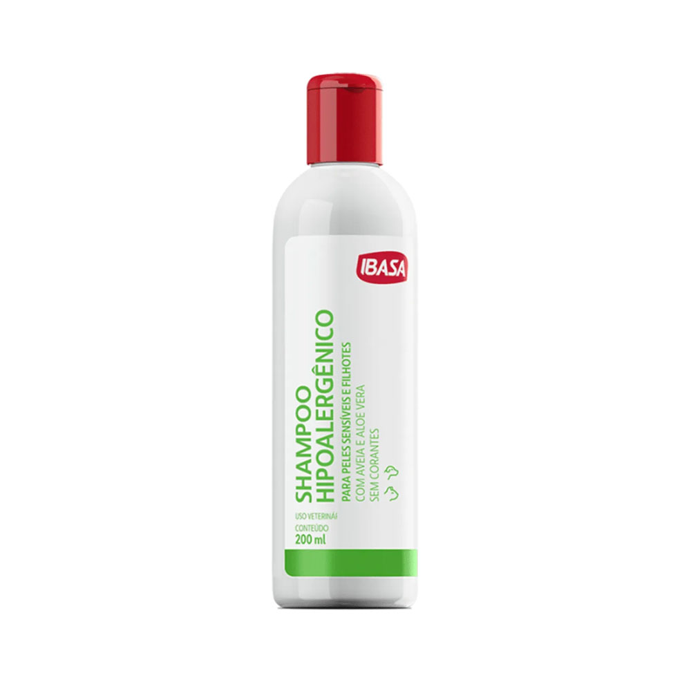 Shampoo Hipoalergênico Ibasa para Peles Sensíveis e Filhotes 200ml