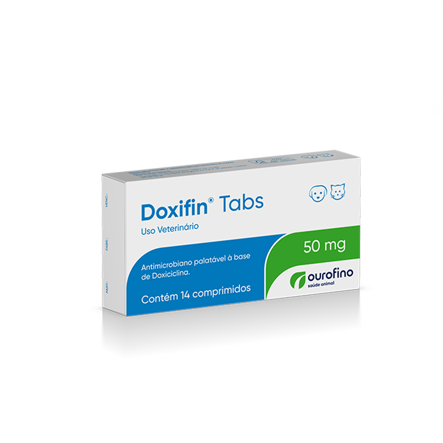 Doxifin Tabs 50mg para Cães e Gatos 14 Comprimidos Ourofino