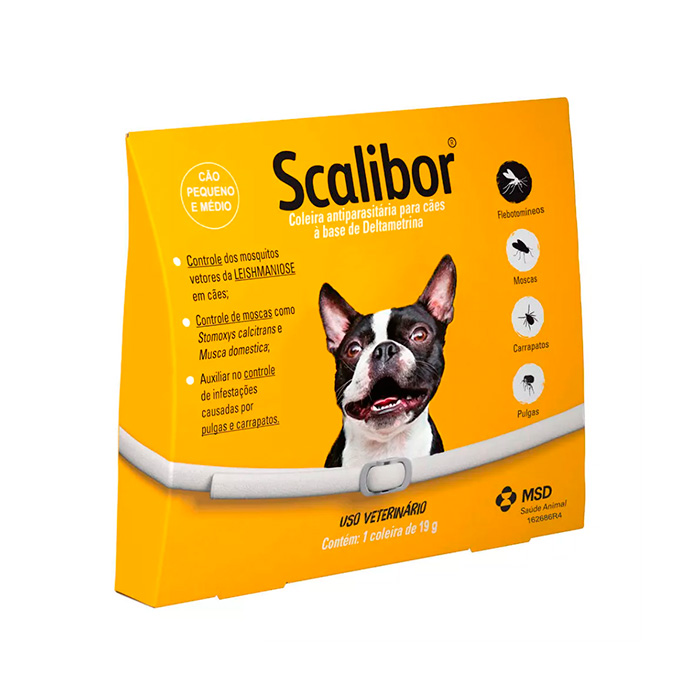 Coleira Antiparasitária Scalibor Pequena 48cm para Cães MSD