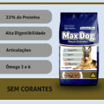 Ração Max Dog para Cães Adultos de Raças Grandes 15Kg