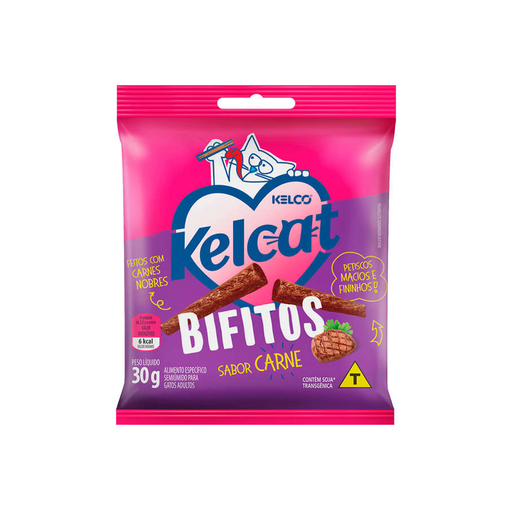 Kelcat Bifitos para Gatos Sabor Carne 30g