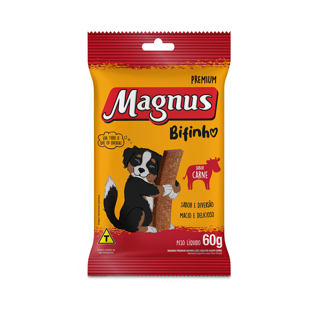Bifinho Magnus para Cães Adultos Sabor Carne 60g Adimax