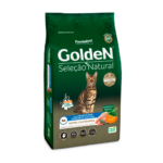 Ração Golden Seleção Natural para Gatos Castrados Sabor Frango, Abóbora e Alecrim 1kg