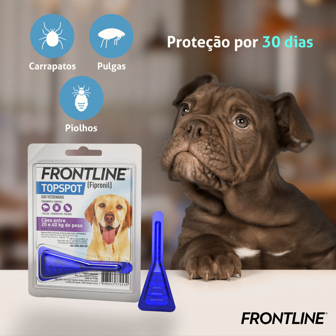 Antipulgas e Carrapatos Frontline Topspot para Cães de 20 à 40Kg Boehringer Ingelheim