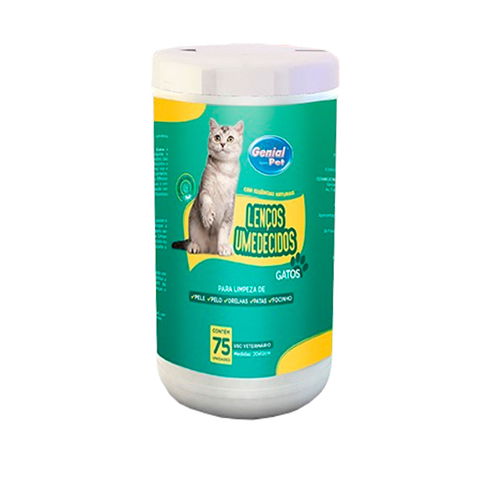 Lenços Umedecidos para Gatos Genial Pet