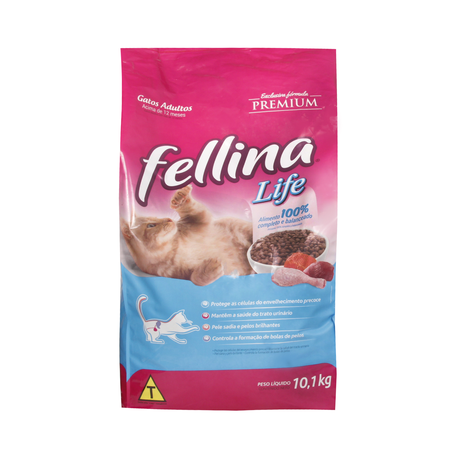Ração Fellina Life para Gatos Adultos 10,1kg