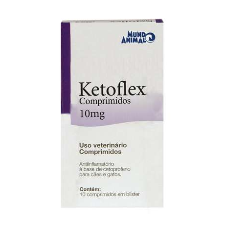 Ketoflex 10mg para Cães e Gatos 10 Comprimidos Mundo Animal