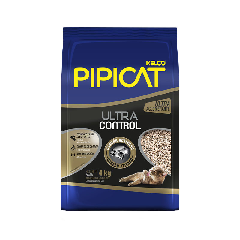 Areia Sanitária Pipicat Ultra Control para Gatos 4kg