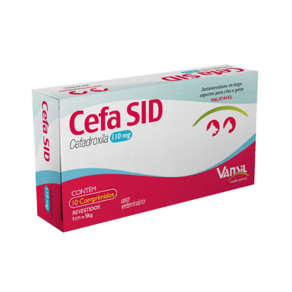 Cefa SID 110mg para Cães e Gatos 10 Comprimidos Vansil