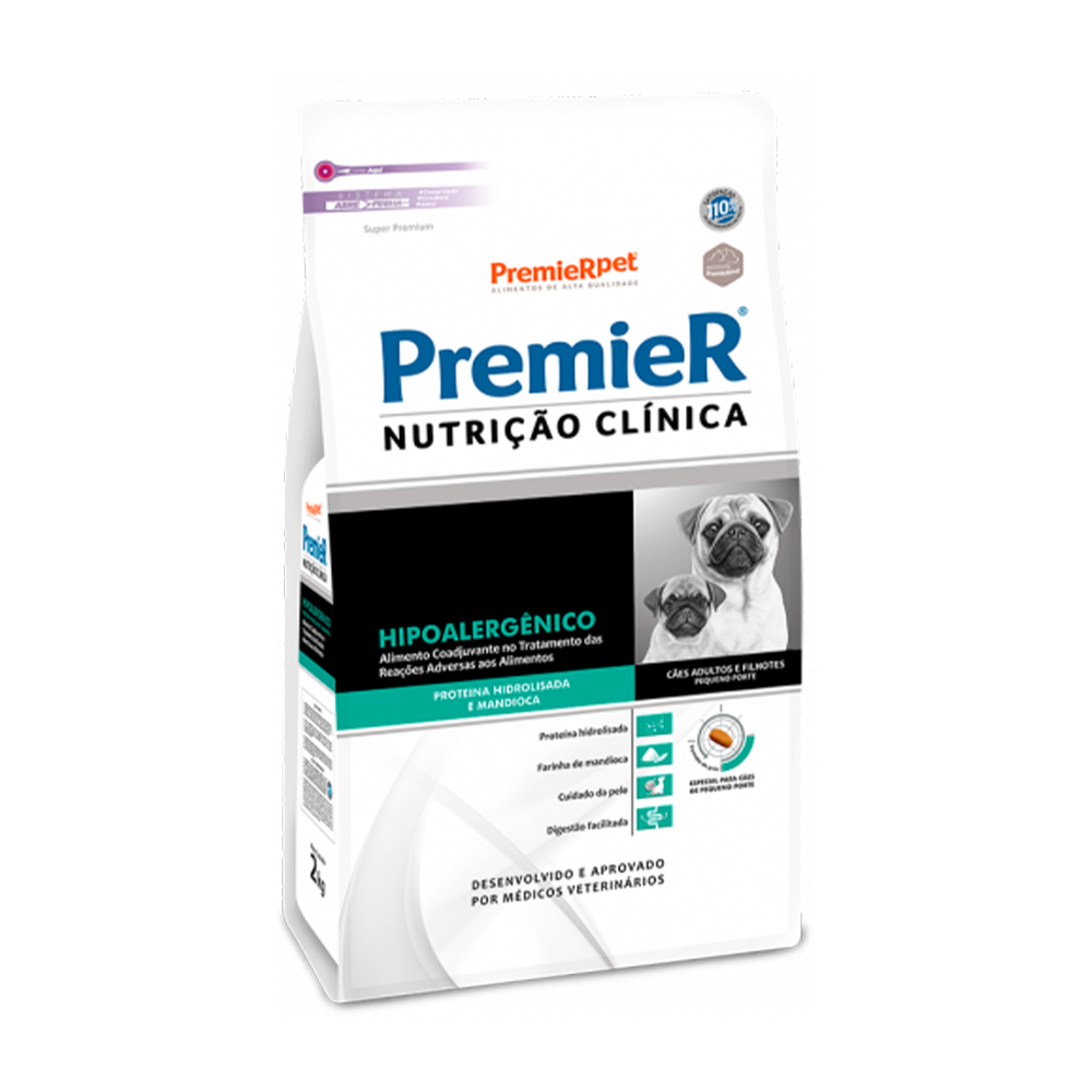 Ração Premier Nutrição Clínica Hipoalergênico para Cães Adultos e Filhotes de Raças Pequenas 10,1Kg