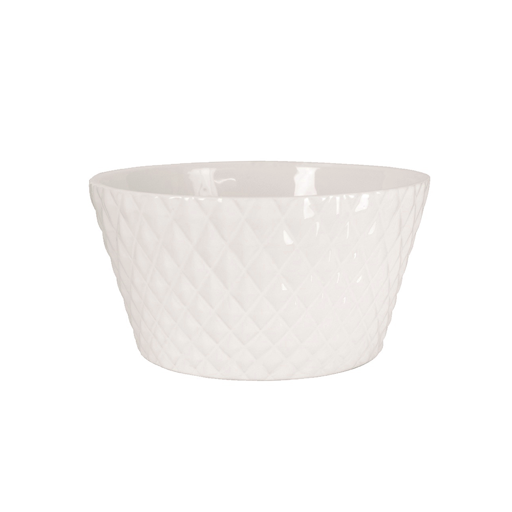 Cachepot Diamante Off-White Tamanho M