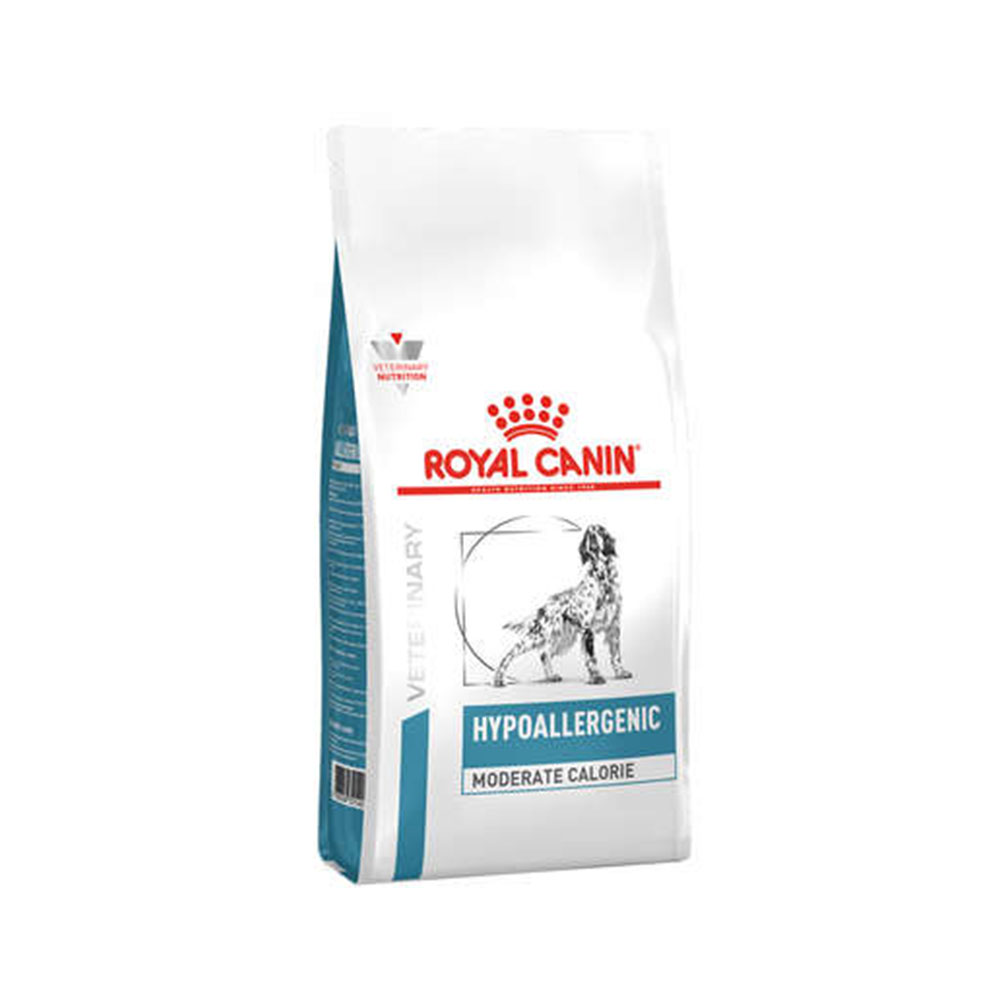 Ração Royal Canin Veterinary Hypoallergenic Moderate Calorie para Cães 2Kg