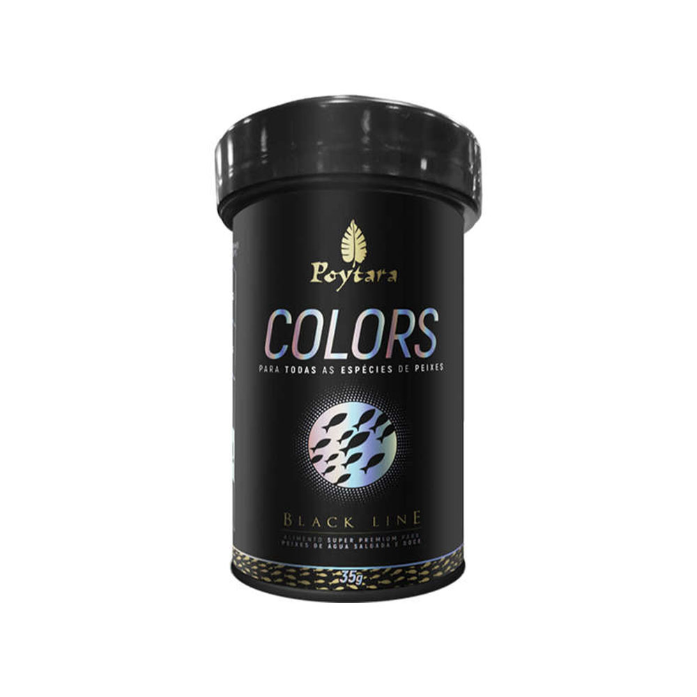 Ração para Peixes Colors Black Line 35g Poytara