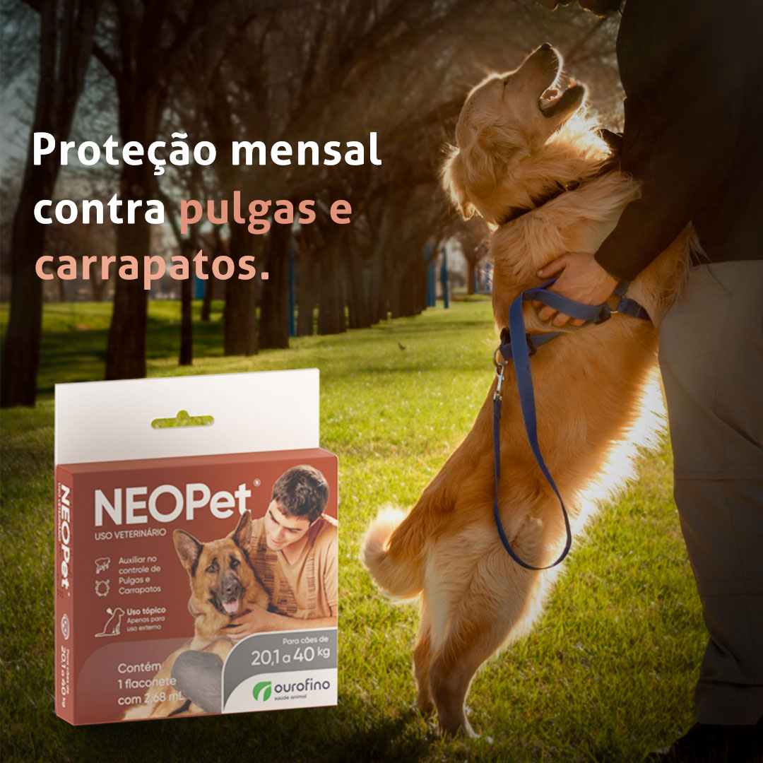 Antipulgas e Carrapatos Neopet para Cães de 20,1 a 40Kg 2,68ml Ourofino