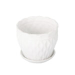 Cachepot Cerâmica Branco Médio GR210503 Casa Ok