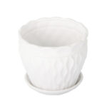 Cachepot Cerâmica Branco Grande GR210503 Casa Ok