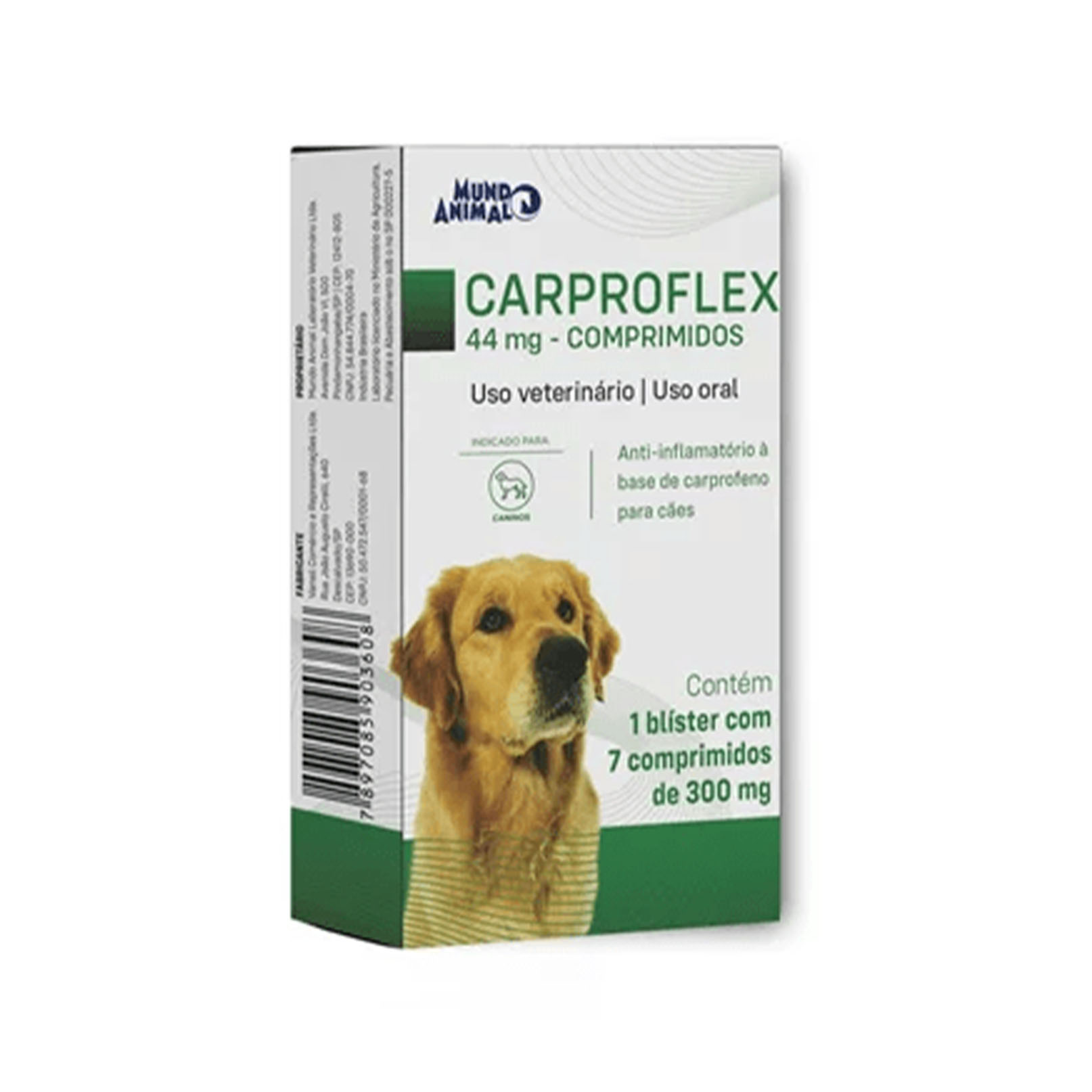 Carproflex 44mg para Cães 7 Comprimidos Mundo Animal