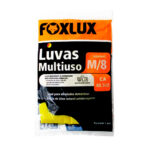 Luva Látex Multiuso Amarela Tamanho M/8 Foxlux