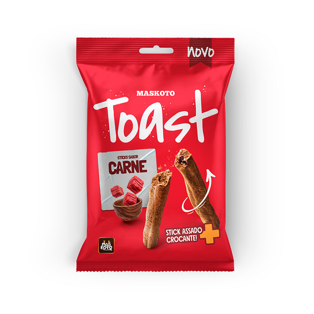 Petisco Maskoto Toast Sticks para Cães Sabor Carne