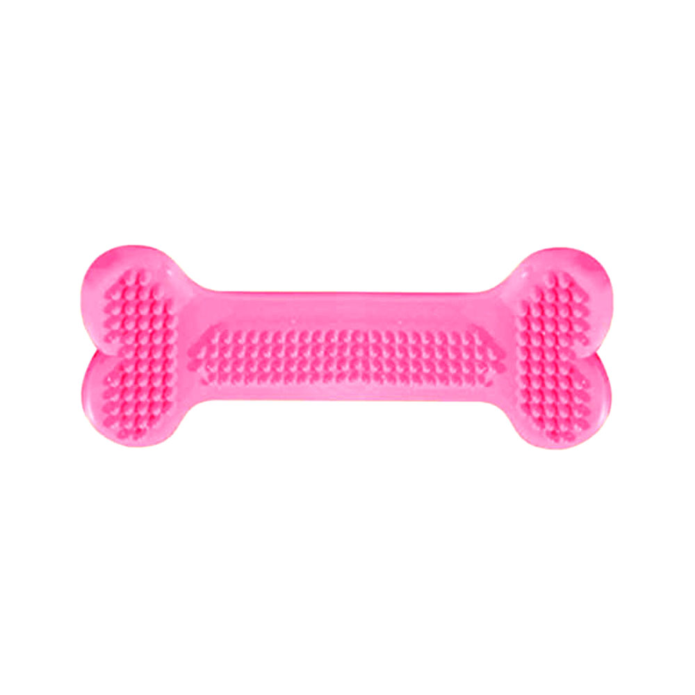 Brinquedo Osso Mass Dental Flex 18,5cm Rosa para Cães Tamanho G Pet Injet
