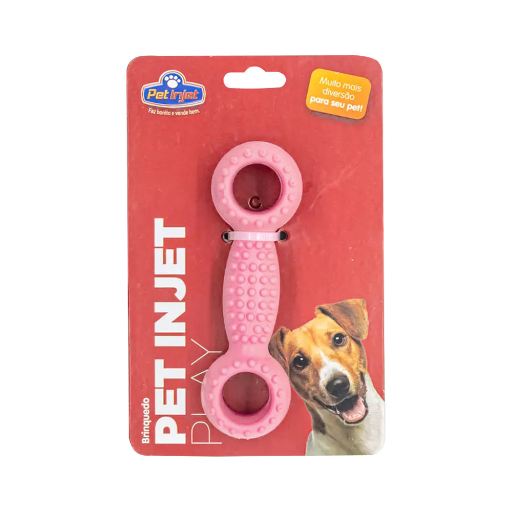 Brinquedo Pet Play Halteres Rosa para Cães Pet Injet