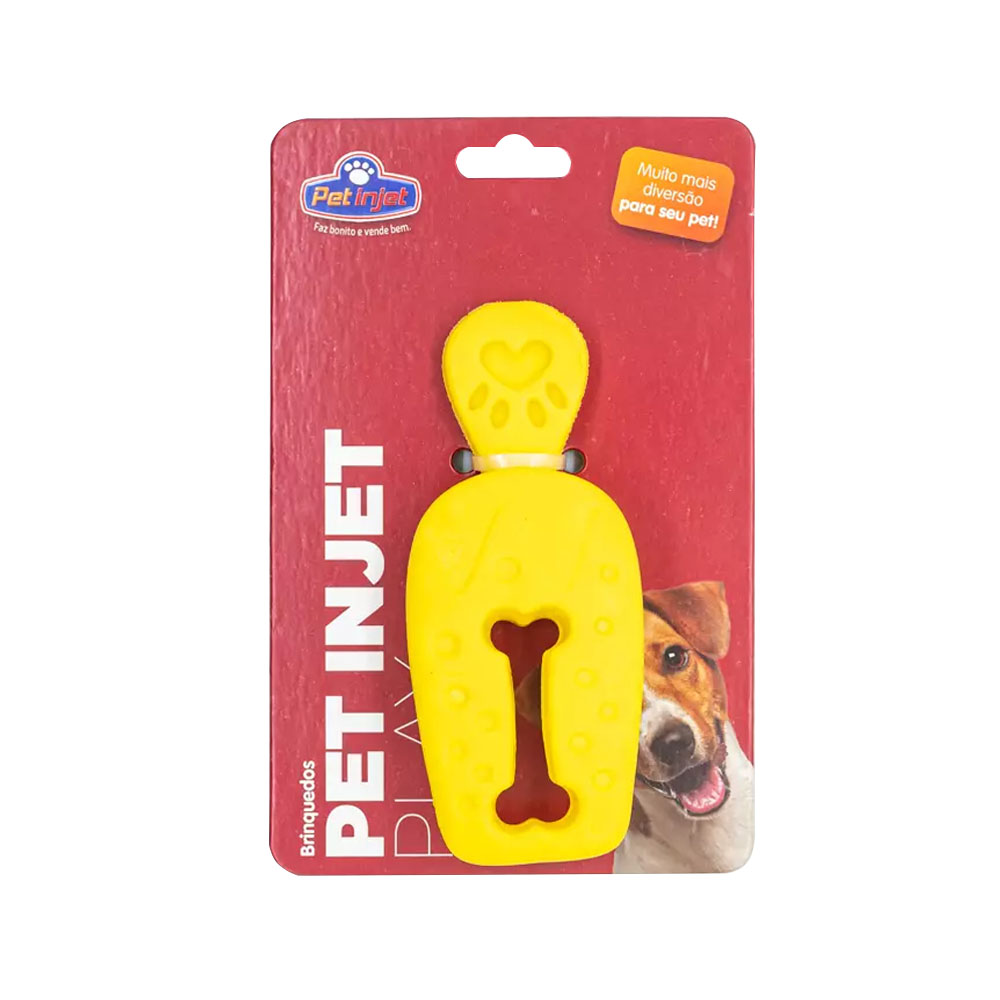 Brinquedo Pet Play Picolé Amarelo para Cães Pet Injet