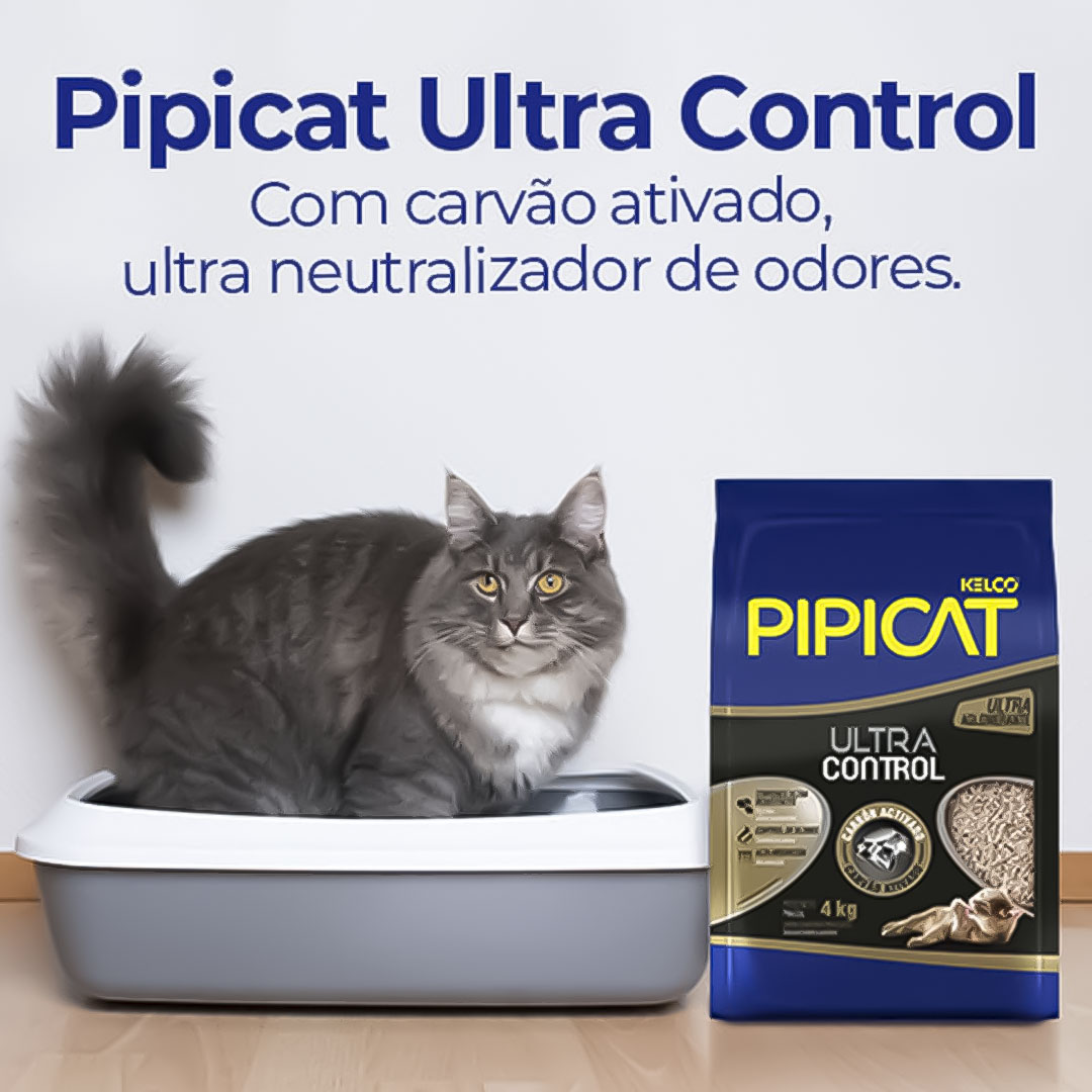 Areia Sanitária Pipicat Ultra Control para Gatos 4kg