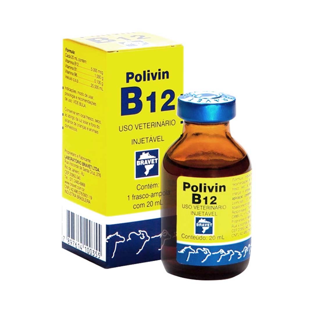 Polivin B12 Injetável 20ml Bravet