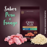 Ração GranPlus Gourmet para Gatos Adultos Castrados Sabor Peru e Arroz 3Kg