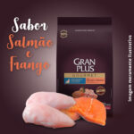 Ração GranPlus Gourmet para Gatos Adultos Castrados Sabor Salmão e Frango 1kg