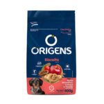 Biscoito Origens para Cães Adultos de Porte Mini e Pequeno Sabor Frutas Vermelhas, Linhaça e Cereias 400g