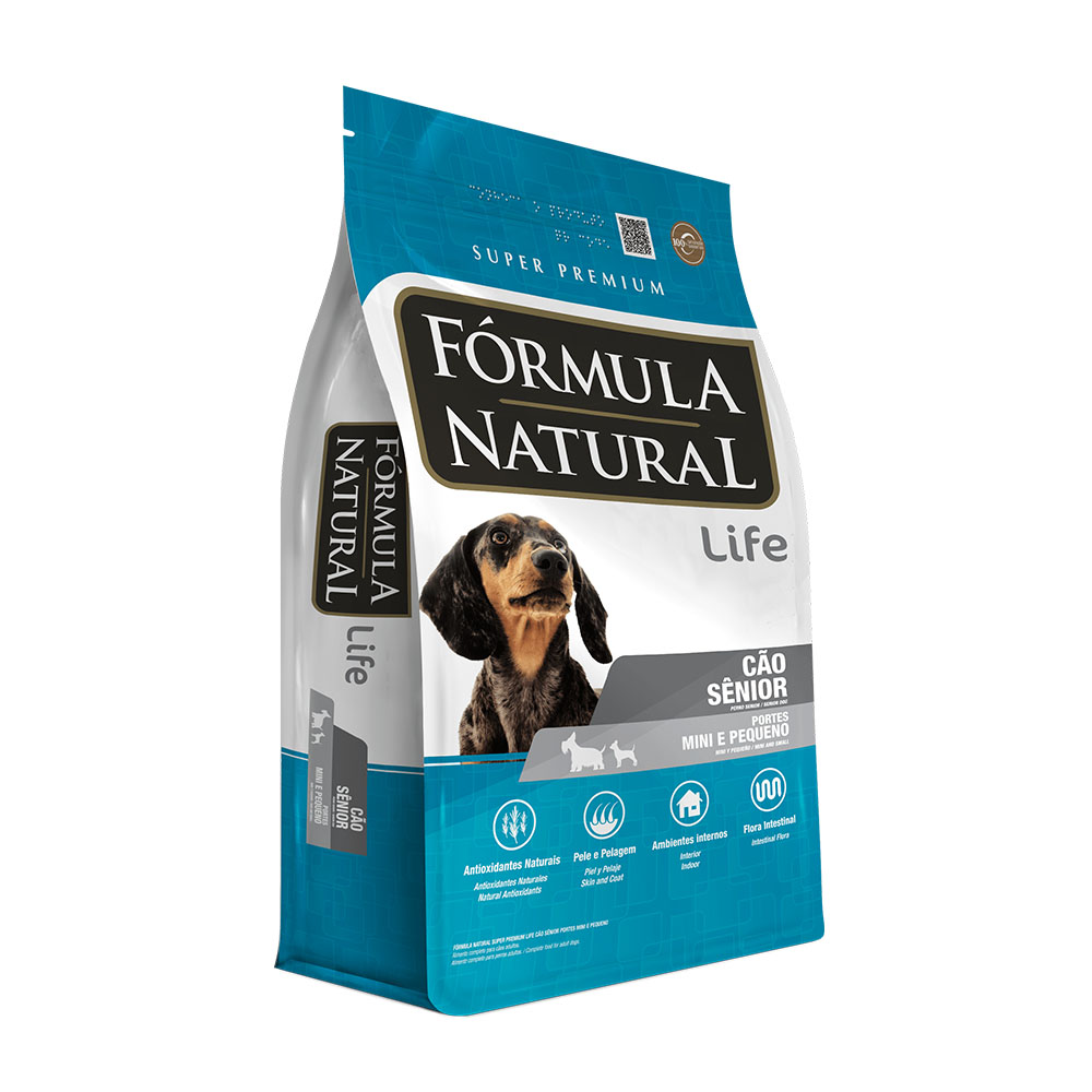 Ração Fórmula Natural Life para Cães Sênior de Porte Mini e Pequeno 7Kg Adimax