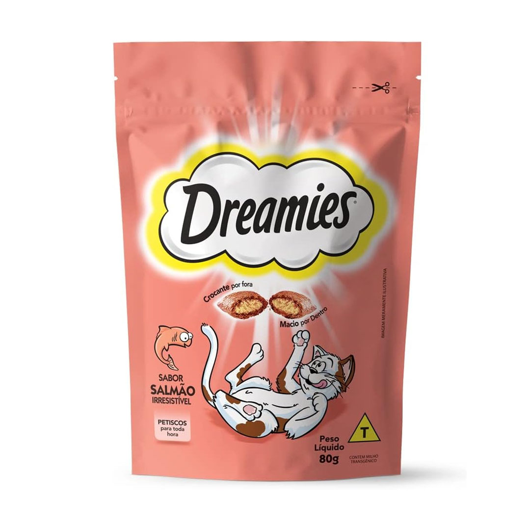 Dreamies para Gatos Sabor Salmão 80g