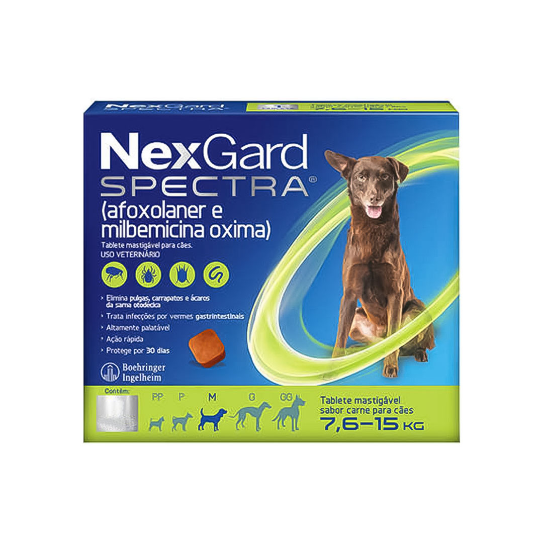 Nexgard Spectra para Cães de 7,6 a 15Kg 3 Comprimidos Boehringer Ingelheim