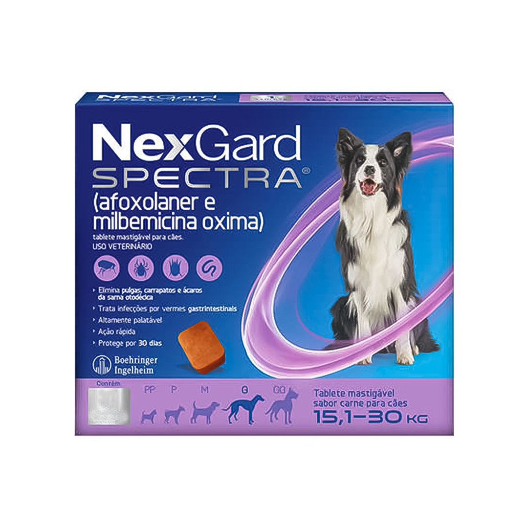 Nexgard Spectra para Cães de 15,1 a 30Kg 3 Comprimidos Boehringer Ingelheim