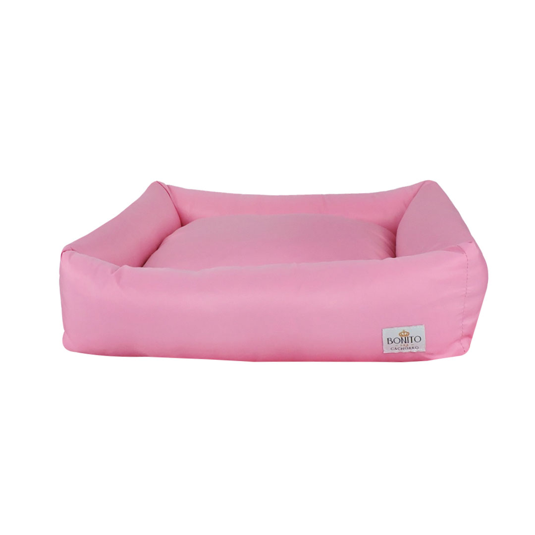 Cama Retangular Clean Rosa Tamanho G Bom pra Cachorro