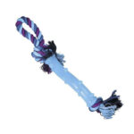 Brinquedo Mordedor Rubber Blue Dental Alça Bone Resist para Cães Jambo Pet