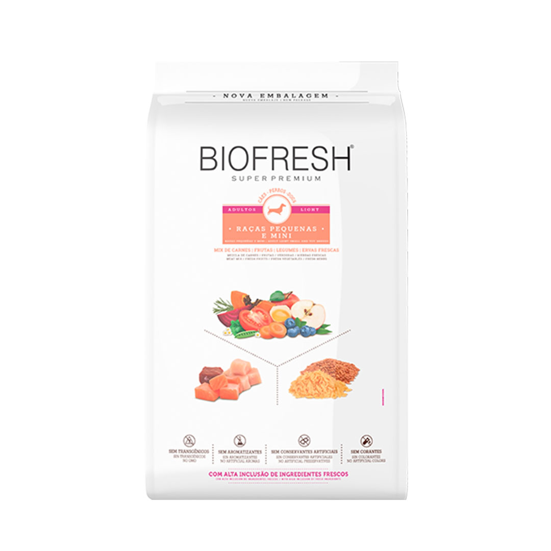 Ração Biofresh Mix de Carnes Light para Cães Adultos de Raças Mini e Pequenas 1Kg